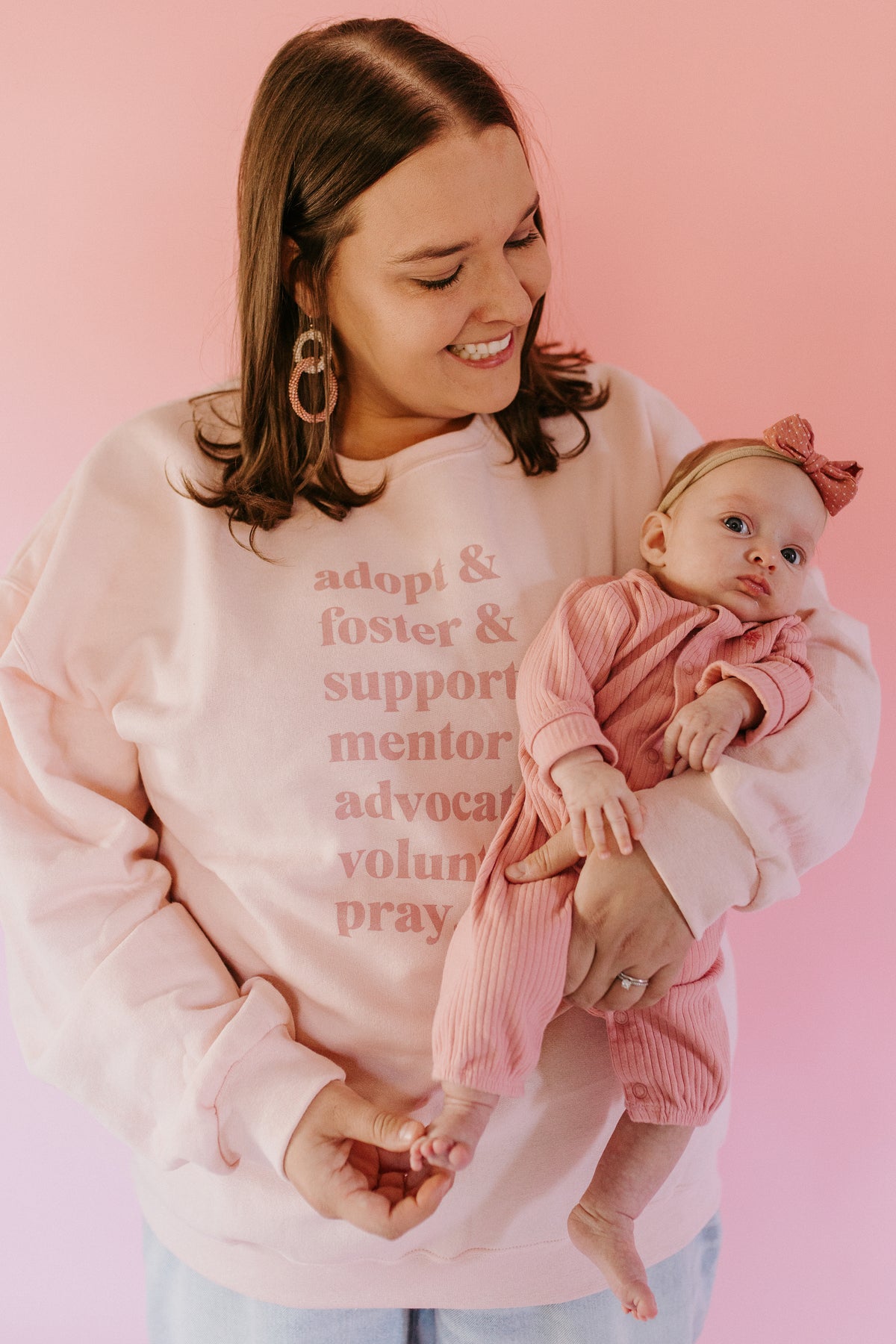 ADOPT AND FOSTER PINK SWEATSHIRT *NEW*