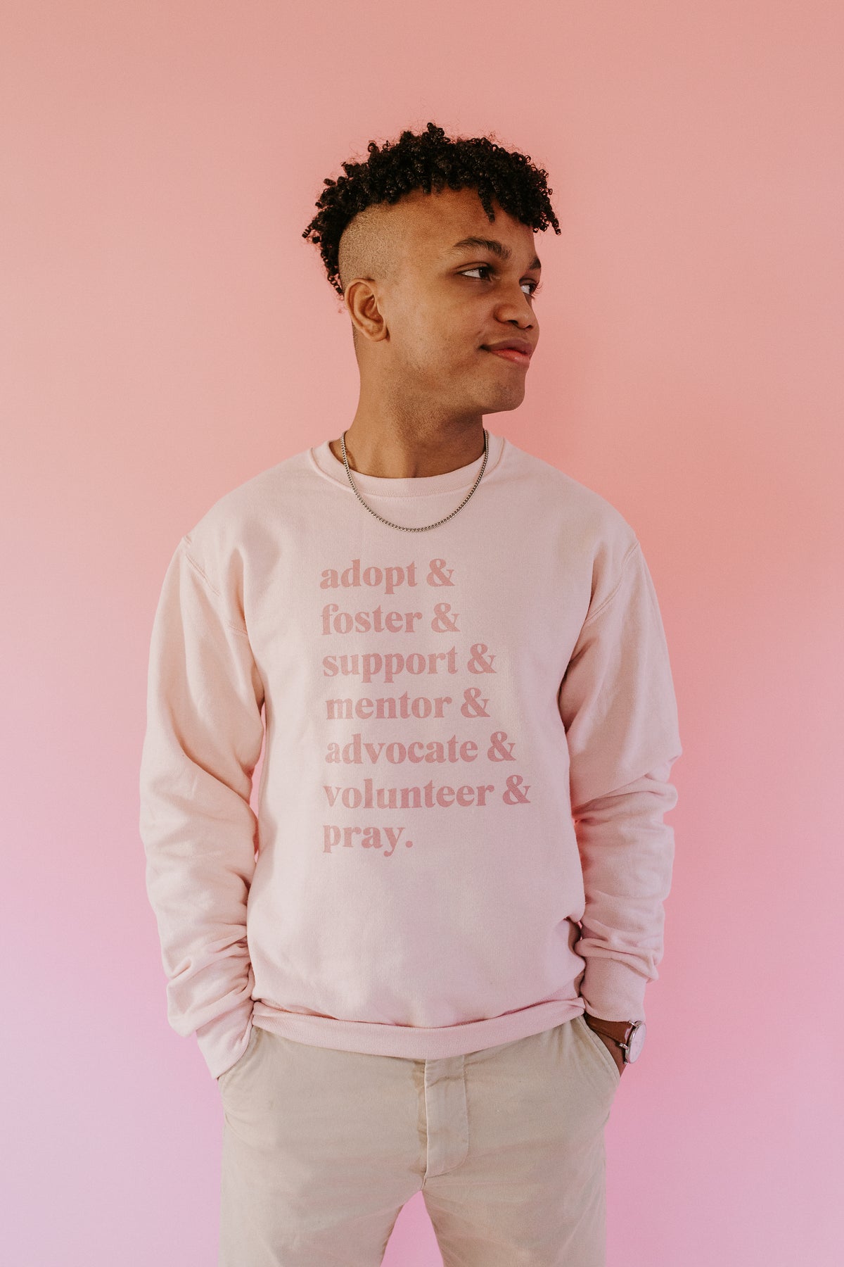 ADOPT AND FOSTER PINK SWEATSHIRT *NEW*