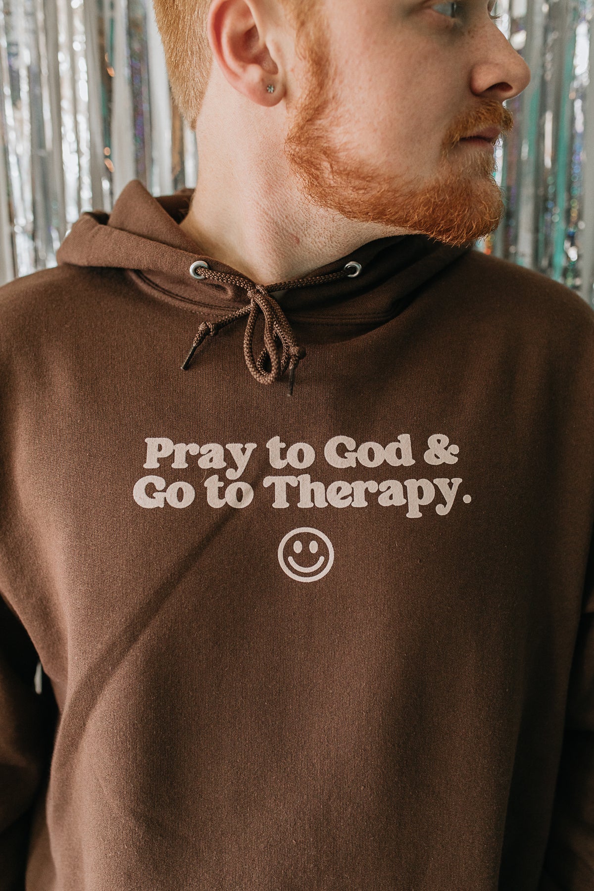 PRAY TO GOD & GO TO THERAPY HOODIE